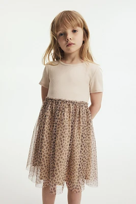 Dress with Tulle Skirt