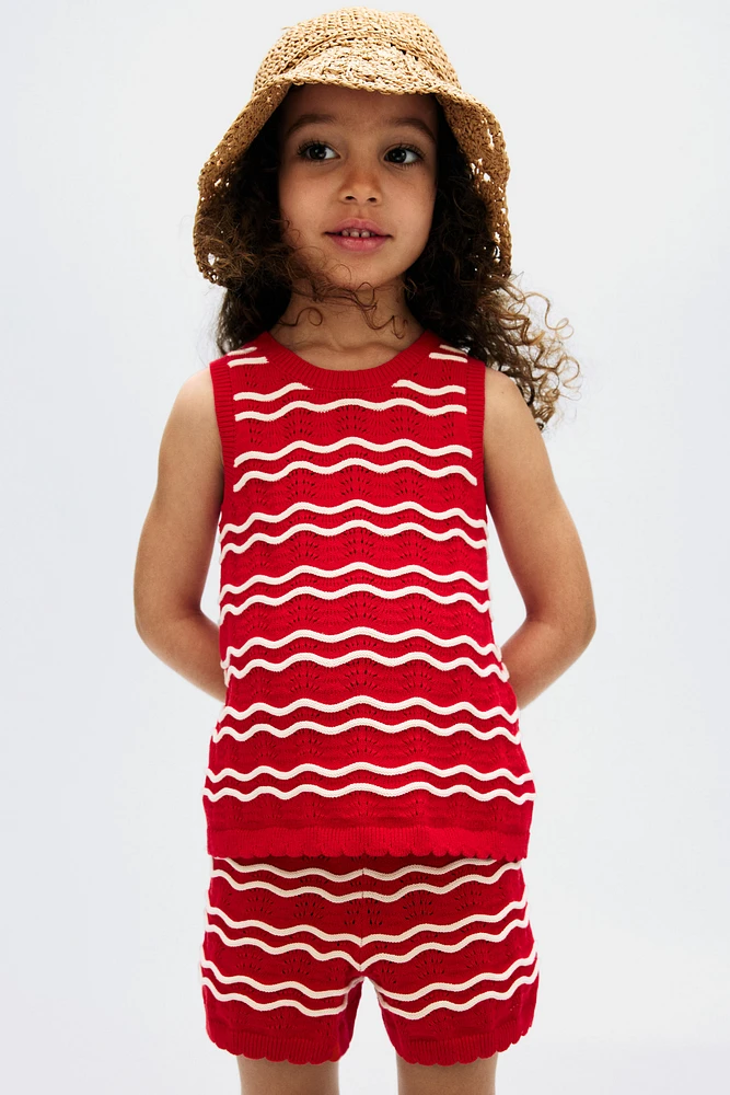 2-Piece Pointelle-Knit Set
