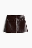 Coated Mini Skirt