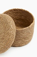 Seagrass Storage Basket with Lid