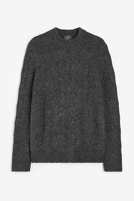 Regular Fit Cable-knit Sweater