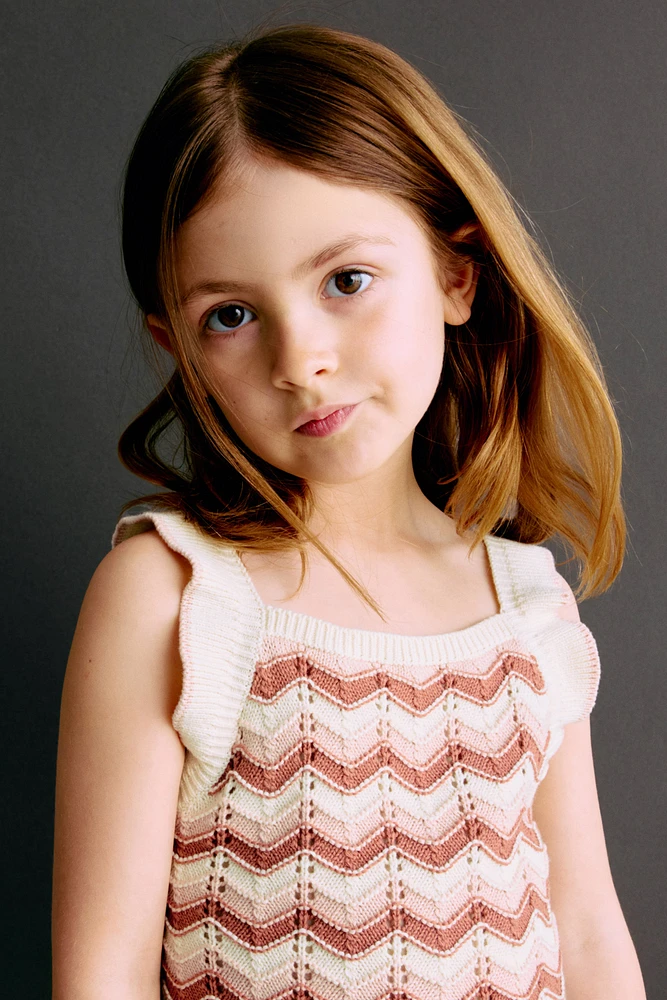 2-Piece Cotton Pointelle-Knit Set