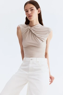 Twist-Detail Thong Bodysuit