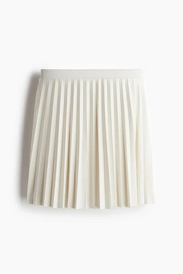 Pleated Jersey Skirt