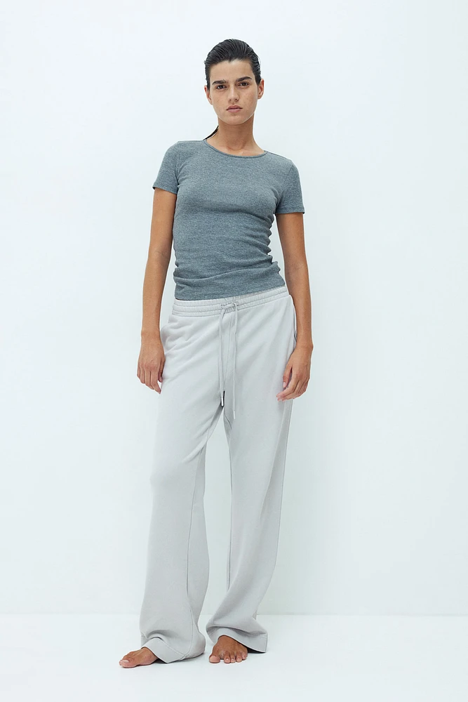 Pantalon en molleton délavé