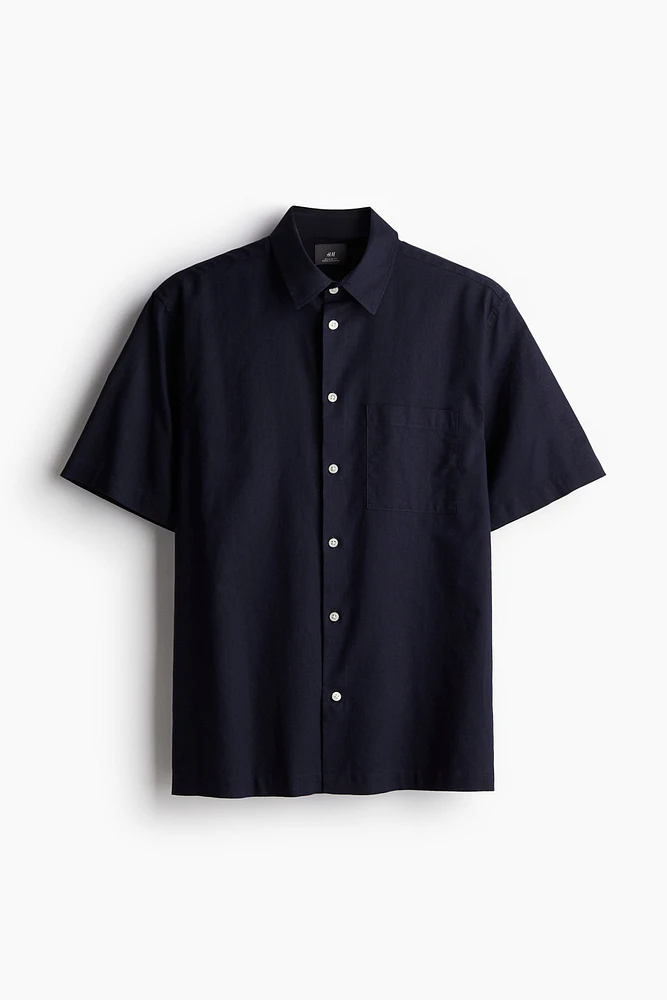 Regular Fit Linen-blend Shirt
