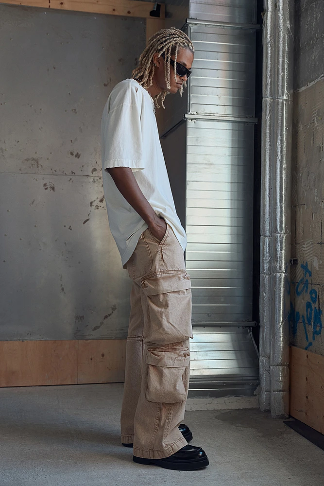 Bootcut Loose Cargo Jeans