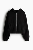 Oversized zip-through hoodie