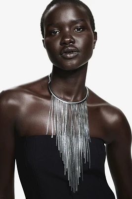 Statement Necklace with Fringe