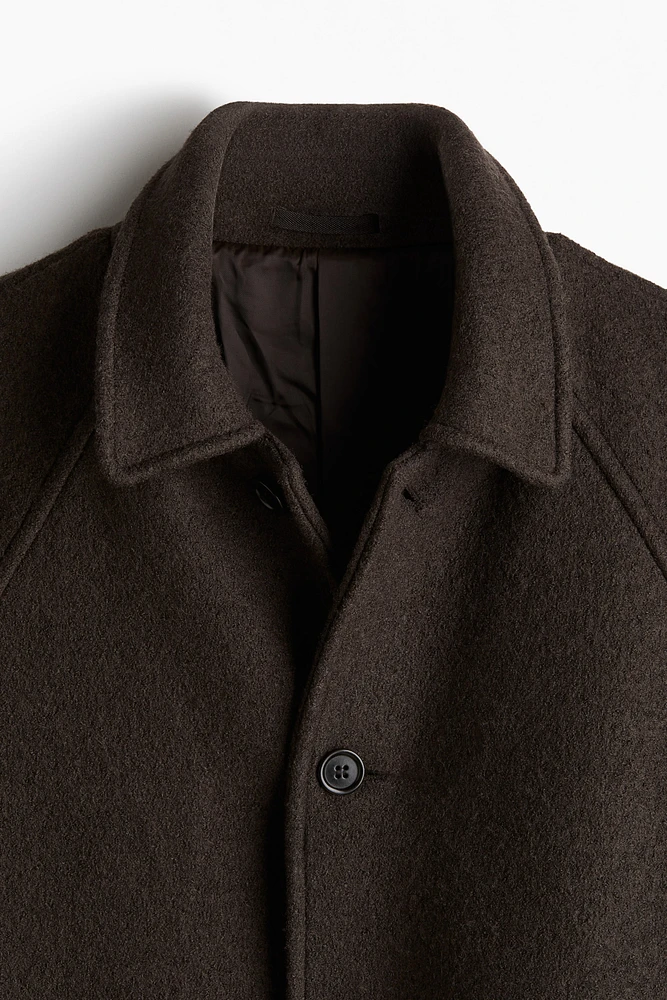 Regular Fit Wool-Blend Car Coat