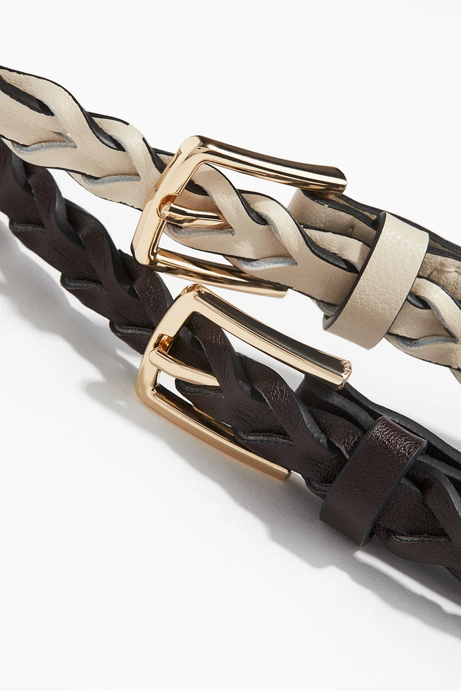 2-Pack Braided Waist Belts