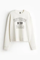 Oversized Motif-Front Sweatshirt