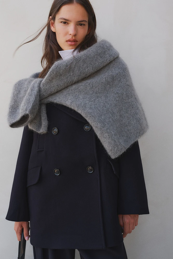 Wool-Blend Pea Coat