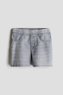 Short en jersey façon denim