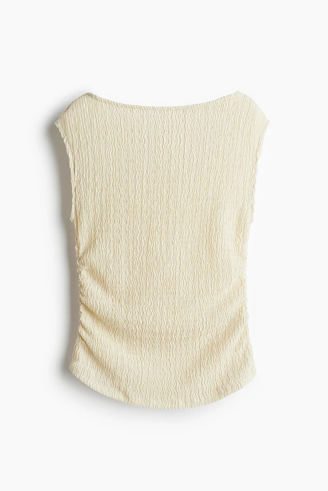 Textured jersey top