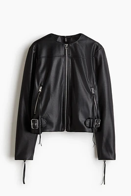 Coated Biker Jacket