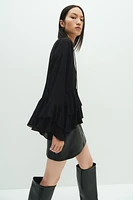 Flounced Chiffon Blouse