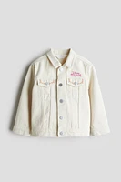 Veste en jean imprimée