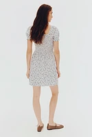 Robe smockée en popeline
