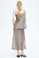 Embellished Sheer Skirt