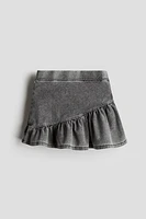 Jupe à volant façon denim