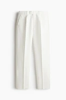 Regular-Fit Linen-Blend Suit Pants