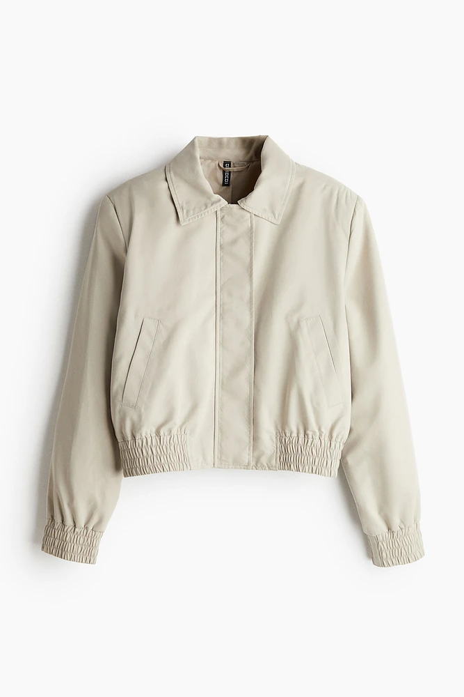 Bomber Jacket with Shoulder Pads