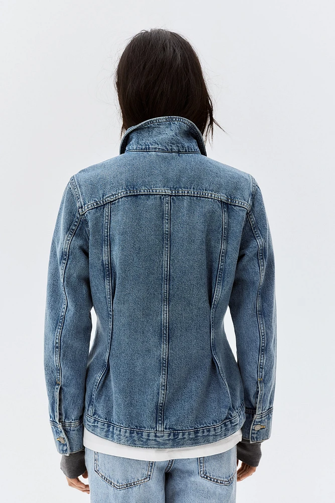 Tapered-Waist Denim Jacket