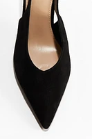Suede Slingback Pumps