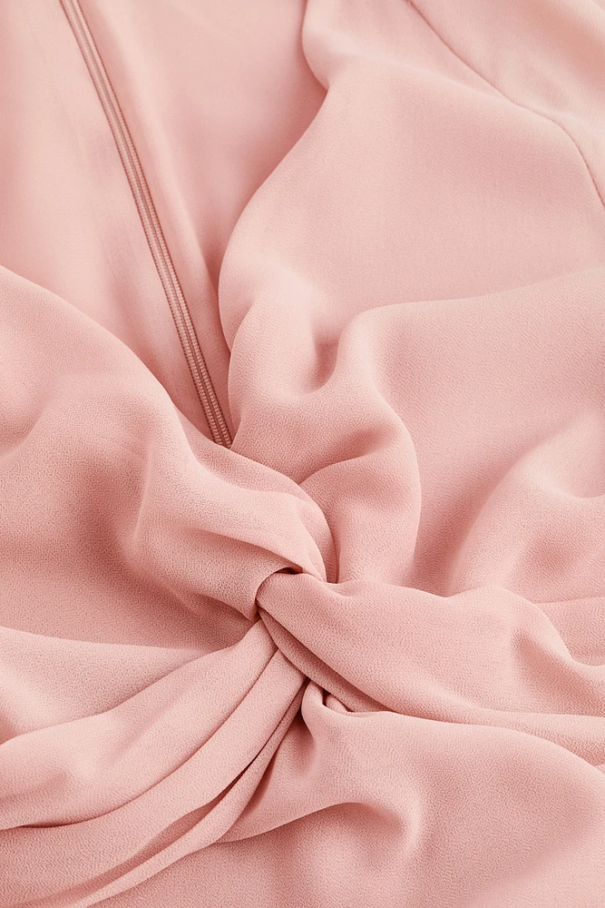 MAMA Knot-detail Chiffon Dress