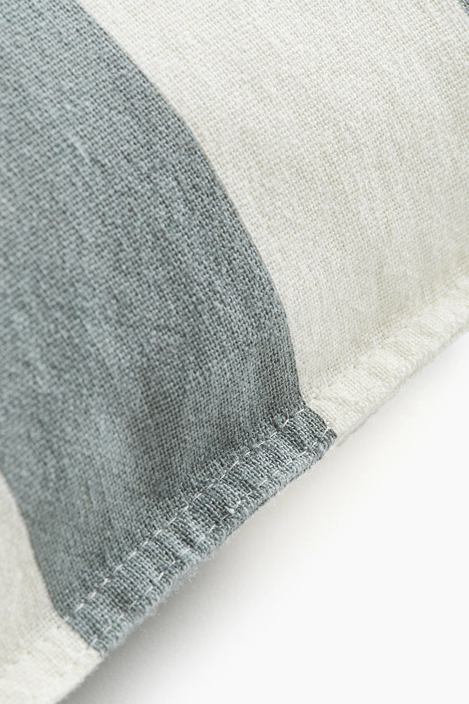 Housse de coussin en lin mélangé