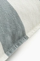 Housse de coussin en lin mélangé