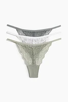 3-pack Lace Thong Briefs