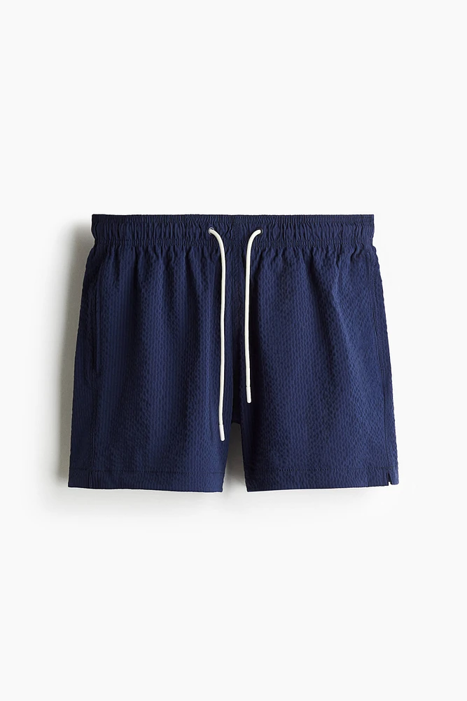 Short de bain en crépon coton