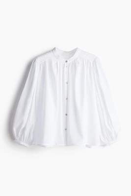 Balloon-sleeved Blouse