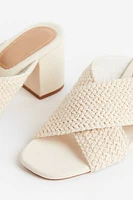 Crochet-look Mules