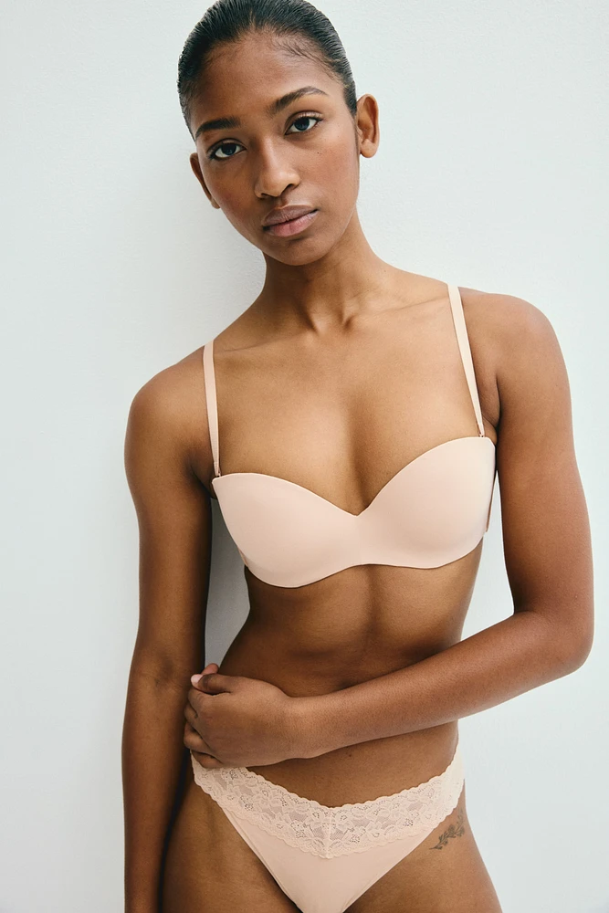 Padded Microfiber Balconette Bra