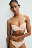 Padded Microfiber Balconette Bra
