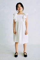 Scalloped-Trim Dress