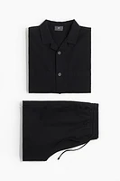 Seersucker Pajama Shirt and Shorts