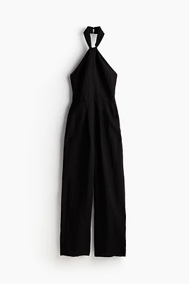 Combi-pantalon dos nu avec détail noué