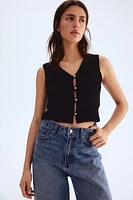 Textured Jersey Vest