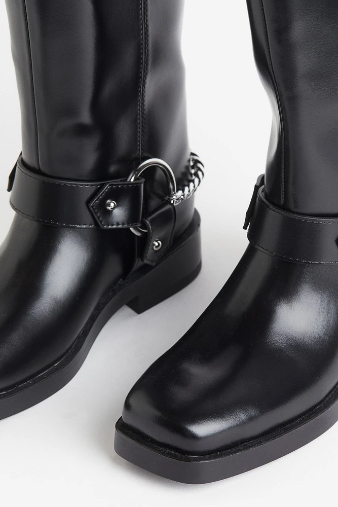 Over-the-knee Biker Boots