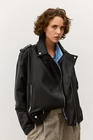 Coated Biker Jacket