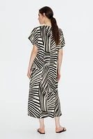 Robe maxi avec taille marquée