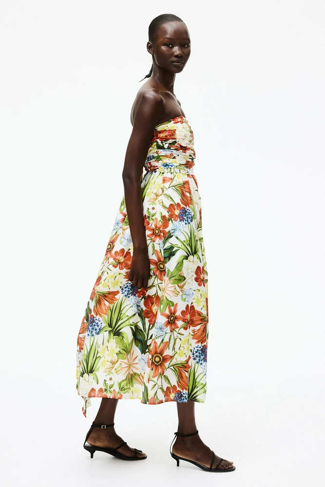 Pleated Bandeau Dress