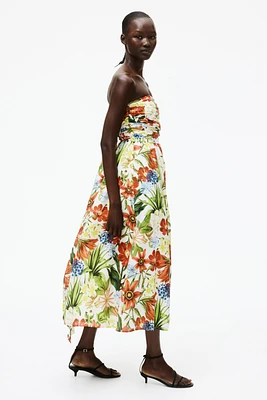 Pleated Bandeau Dress