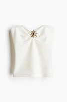 Metal-Detail Tube Top