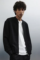 Regular Fit Jersey Bomber Jacket