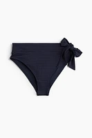 Tie-Detail High Waist Bikini Bottoms